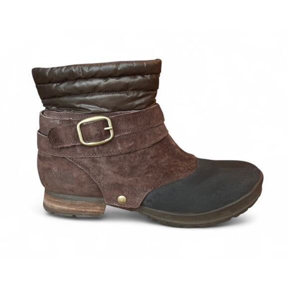 North Face Women’s Heat Seeker Brown Suede Leather Rubber Winter Boots US 9.5 - Picture 2 of 8